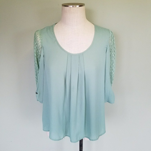 Modcloth Tops - Doe & Rae Lace Sleeve Blouse